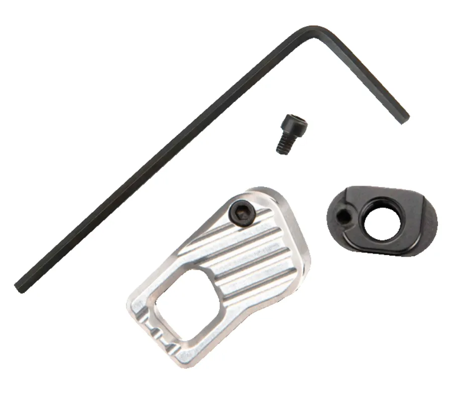 [BAD-EMMR-L-RAW] ENHANCED MODULAR MAGAZINE RELEASE - LARGE FINGER PAD KIT - RAW / SILVER