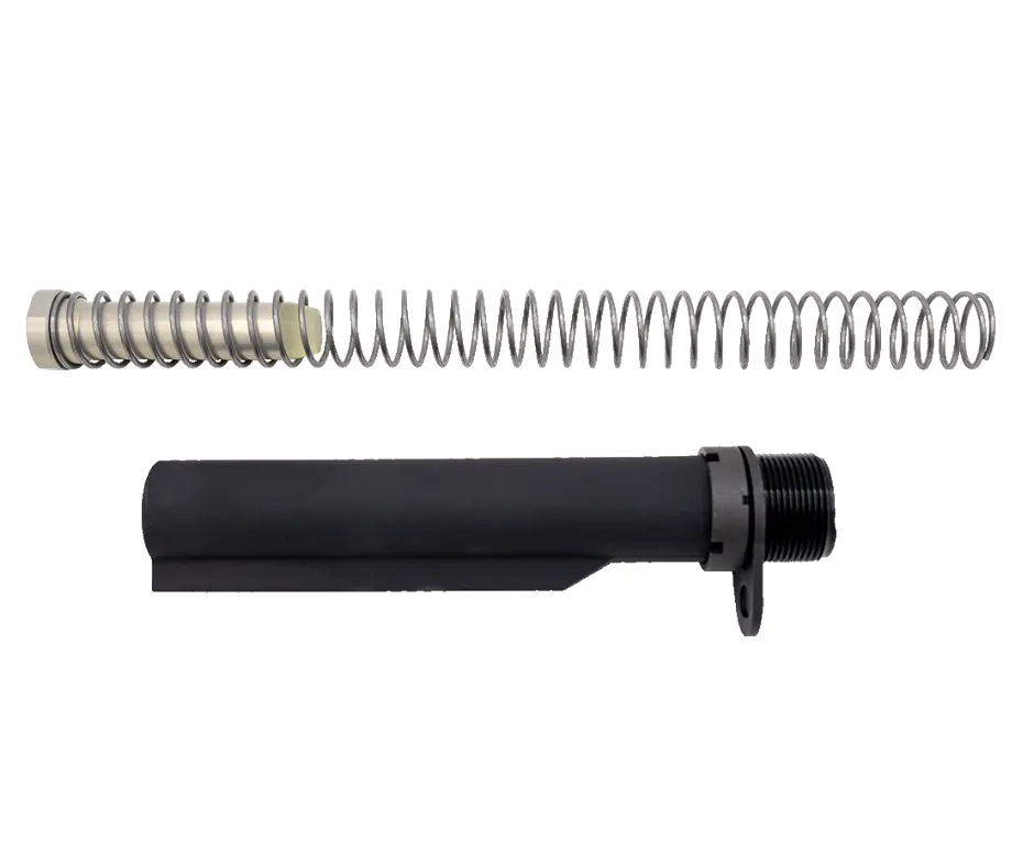 MIL-SPEC CARBINE BUFFER KIT (MIL-SPEC CARBINE BUFFER, CARBINE BUFFER, CARBINE BUFFER SPRING, CASTLE NUT, AND END PLATE)