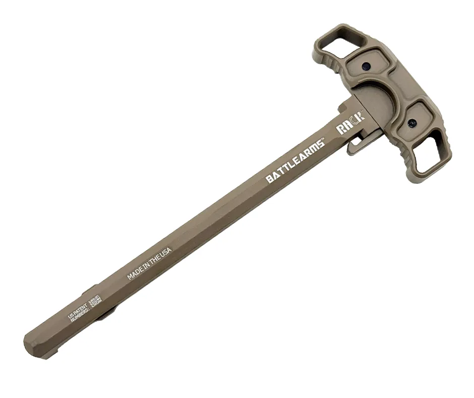 RACK MONOLITHIC AMBIDEXTROUS CHARGING HANDLE SIZE D FULL FLAT DARK EARTH