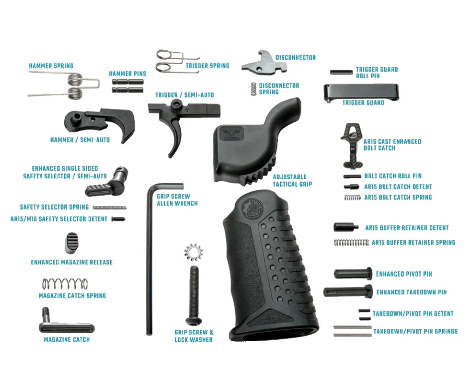 BATTLEARMS ENHANCED COMPLETE LOWER PARTS KIT AR15/M16/M4