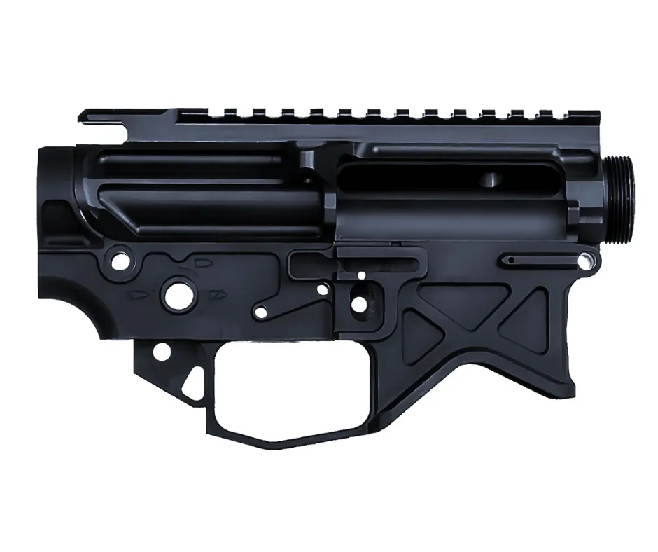 [AE-SET-BLK] AUTHORITY ELITE ® AMBIDEXTROUS LIGHTWEIGHT BILLET 7075-T6 UPPER AND LOWER RECEIVER SET, BLACK ANODIZED - AR15