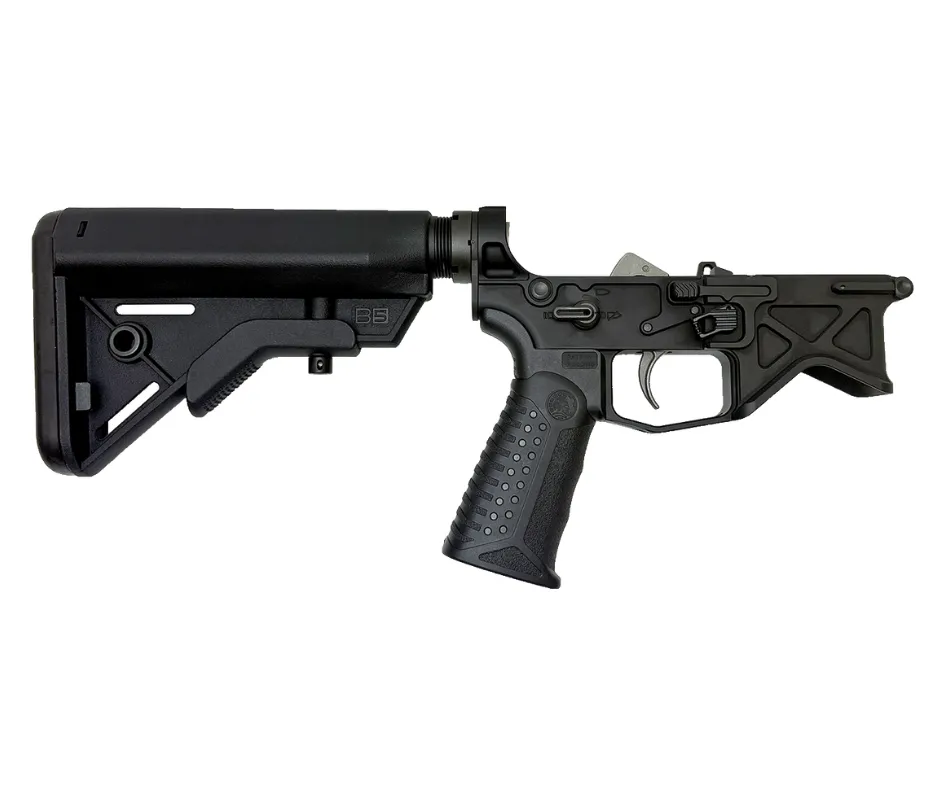 [AE-CLA-B5-KIT-BLK] AUTHORITY ELITE ® AMBIDEXTROUS LIGHTWEIGHT COMPLETE LOWER ASSEMBLY W/ B5 BRAVO STOCK