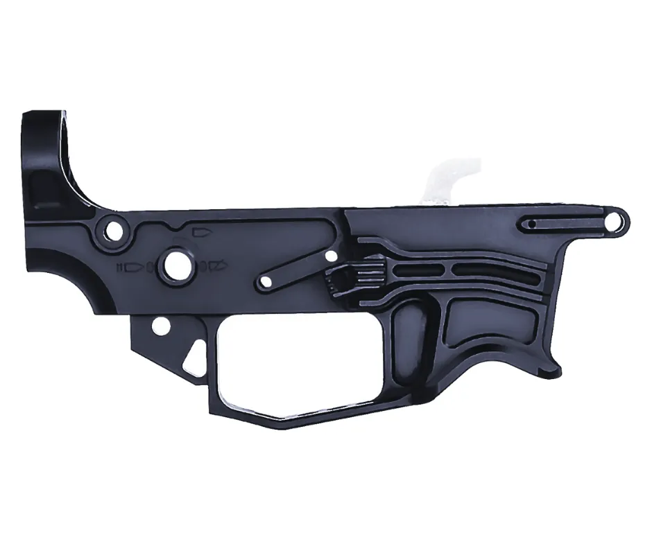 [XIPHOS-LR-BLK] XIPHOS ® LIGHTWEIGHT BILLET 7075-T6 9MM BLOWBACK PCC LOWER RECEIVER, GLOCK MAGAZINE, BLACK ANODIZED - AR9