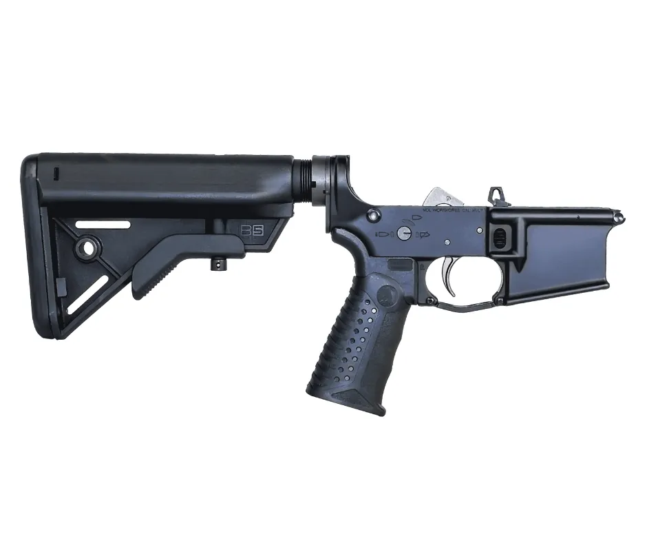 [WH556-CLA-B5-KIT-BLK] WORKHORSE ® FORGED 7075-T6 COMPLETE LOWER ASSEMBLY B5 BRAVO STOCK, BLACK ANODIZED - AR15