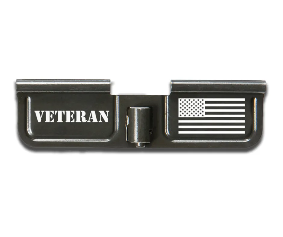 BAD CALIBER ENGRAVED EJECTION PORT COVER AR15/M16/M4  - VETERAN FLAG