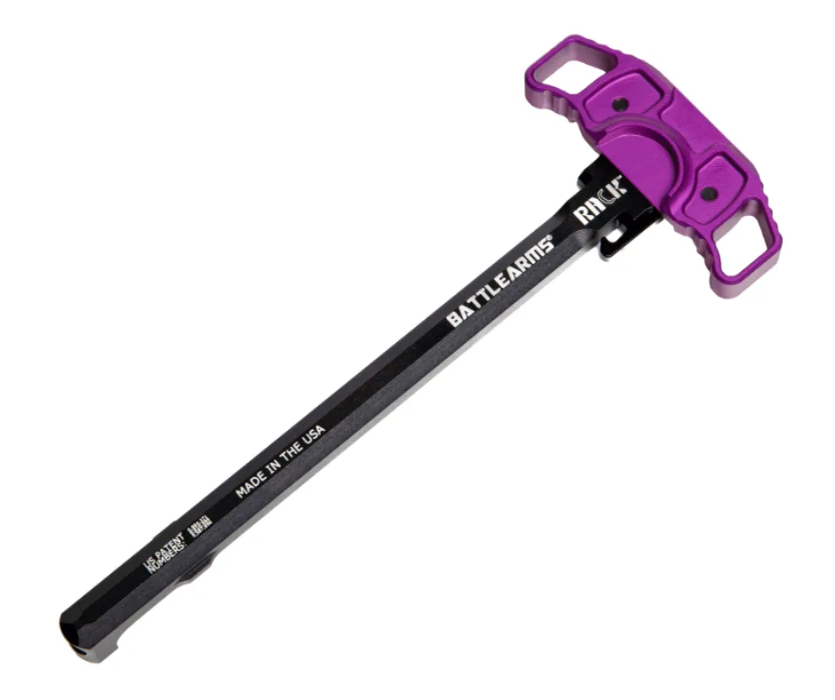 [BAD-RACK-15-D-PURP] RACK MONOLITHIC AMBIDEXTORUS CHARGING HANDLE FOR AR15/M4/M16 - SIZE D - ANODIZED PURPLE